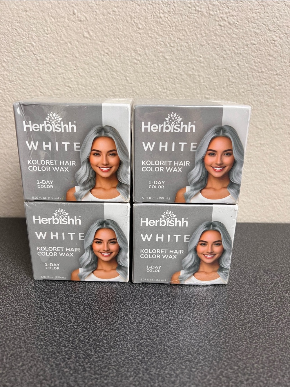 4 White Koloret 1 Day Hair Color Wax  Silver White Shade Bundle